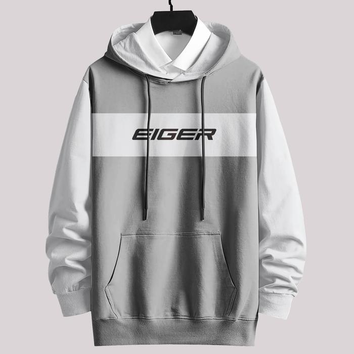 COD Jaket HOODIE EIGER Lengan Basic Pria/Wanita UK S,M,L,XL,XXL,XXXL,4XL,5XL Sweater Distro Unisex K