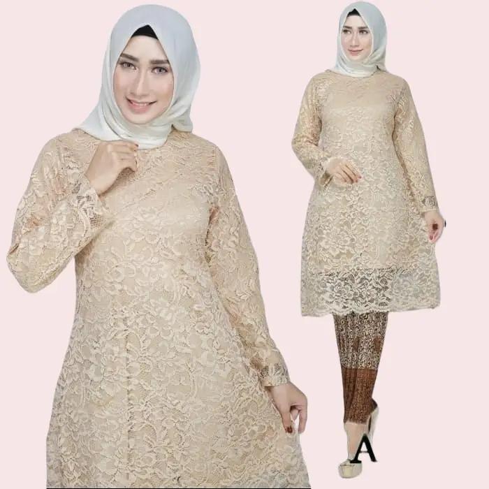 PROMO SET KEBAYA TUNIK BRUKAT KEBAYA WANITA / KEBAYA MUSLIM KEBAYA JUMBO MOCCA Dress Baju