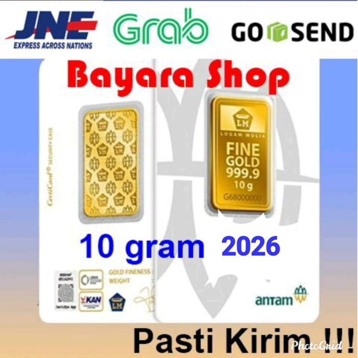 Emas Batangan Logam Mulia LM Antam 10 gram, Certieye/Reinvented, Asli