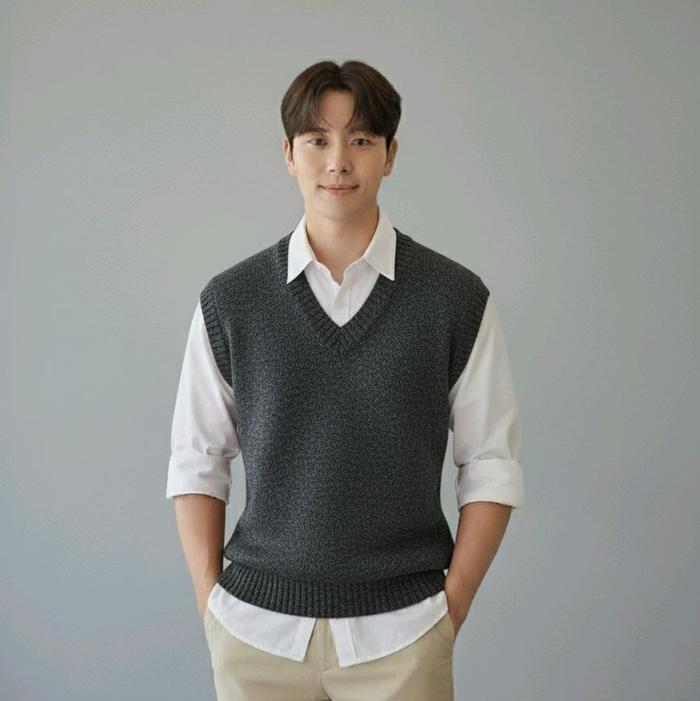EVO - Premium Korean Style Rompi Rajut Pria Dewasa Street Style / Rompi Kerja Inner Outer | Vest Kni