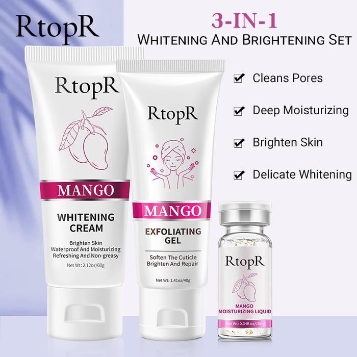 RtopR Mango Glowing Skincare Set Natural Brightening Cream Whitening