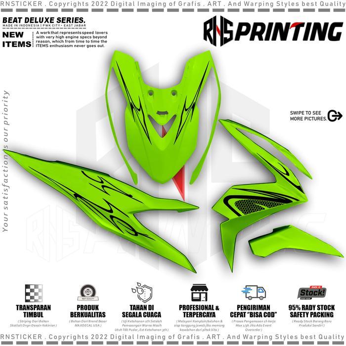 V9 Cutting Striping Beat Deluxe Simple Stiker Beat 2020-2023 Striping Transparan Beat Deluxe Gen 1