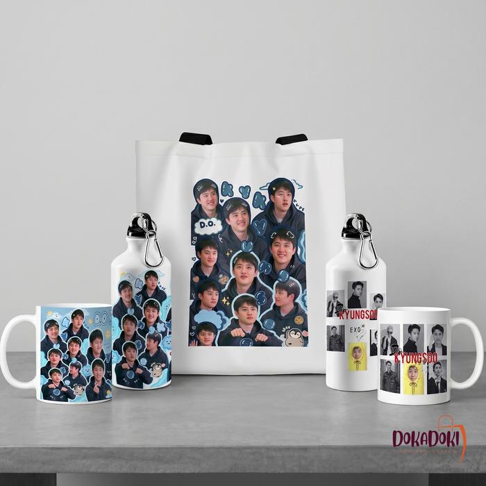 D.O kyungsoo EXO kpop merchandise totebag kanvas mug tumbler EXO-L DOH KYUNG SOO DAY OFF DO drakor