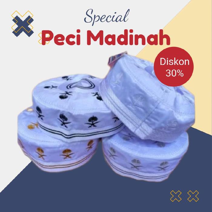 peci bugis madinah motif kurma lis hitam peci bugis madinah ori peci madinah bugis original  Bordir 