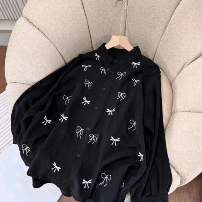 BLOUSE BORDIR BAHAN CEY CRINKLE AIRFLOW PREMIUM
