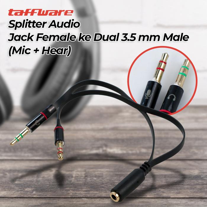 GrandMall - Splitter Audio 3.5mm | Jack Mic Headset | Audio Splitter Female