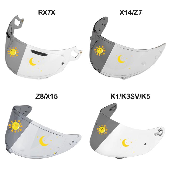 Photochromic Visor SHOEI X14 Z7 RX7X Z8 GT-Air NXR NXR2 K1 K3SV K5