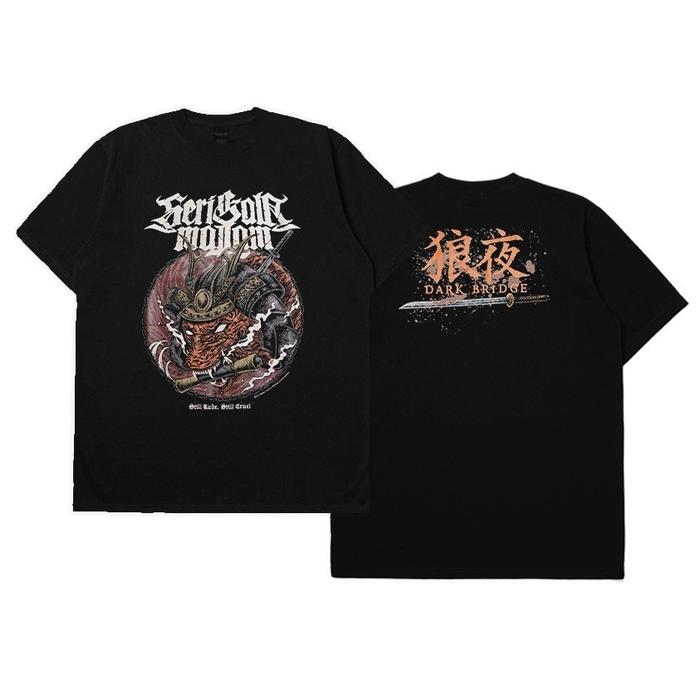 [HOT] T-Shirt Band Serigala Malam X Frogstone Ronin Scroll Bahan Tebal 24s premium standar distro
