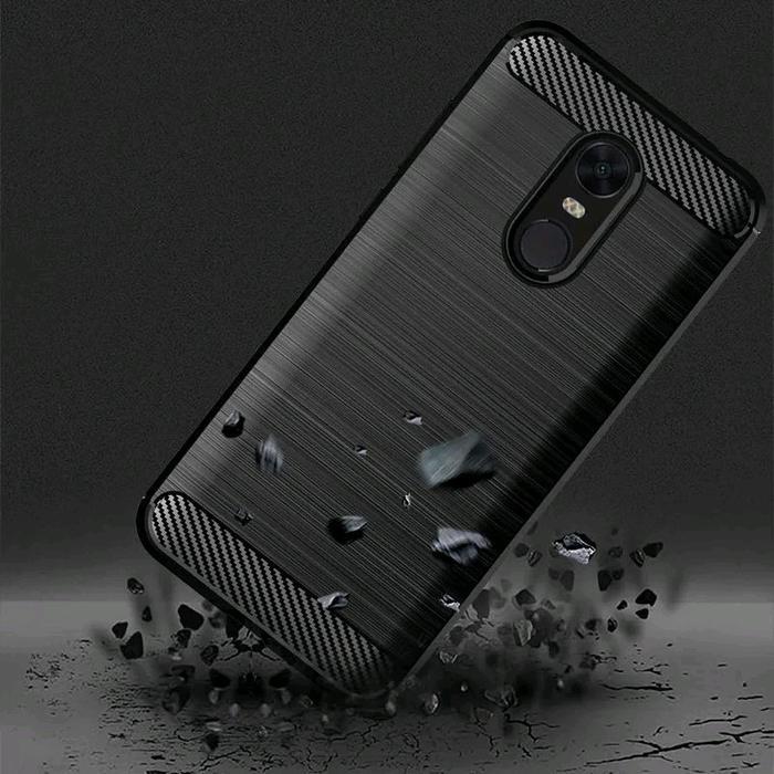 COMPATIBLE WITH REDMI 5 PLUS CASE SLIM FIT CARBON SOFTCASE FIBER MULTI IPAKY CARBON - REDMI 5 PLUS