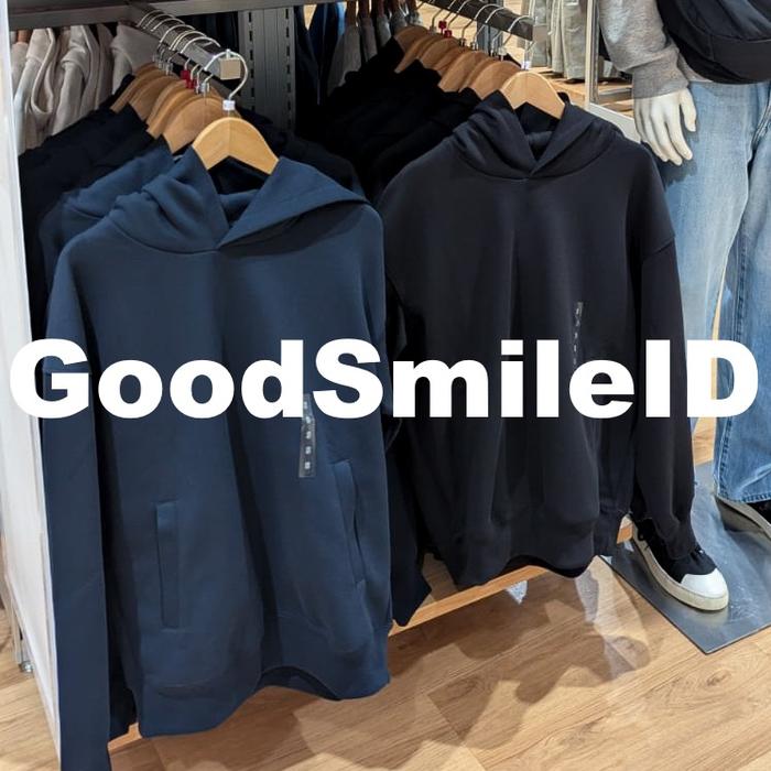 SALE! MEN Jaket Pullover Hoodie Lengan Panjang Katun Sweater Pria UNIQLO