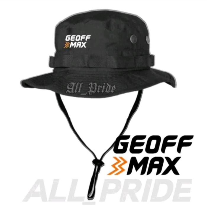 Topi Rimba Gunung Adventure Outdoor Hiking Camping Hat Tali Premium Original Pria Wanita Geoff Max
