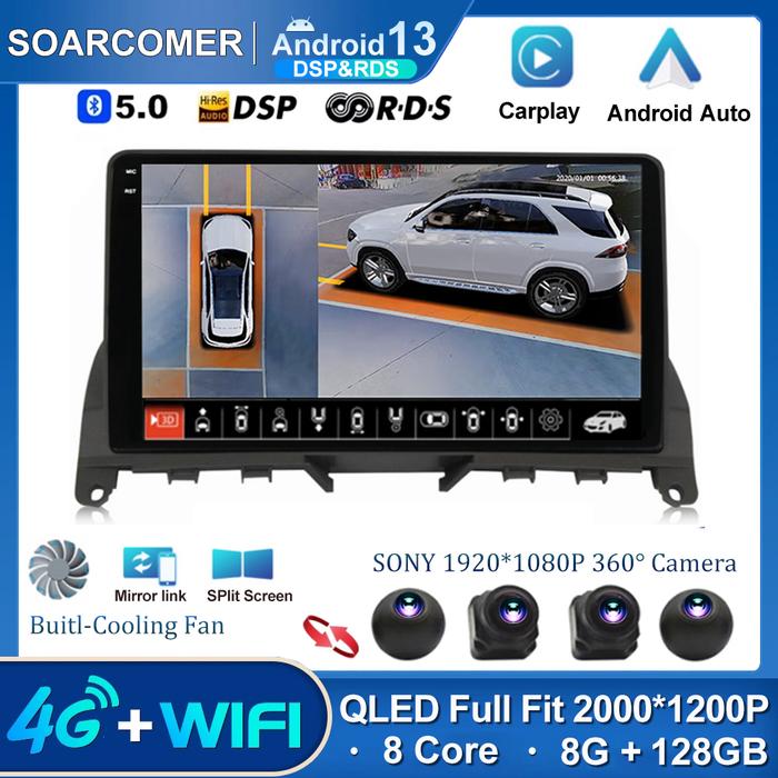Android For Mercedes Benz C Class W204 S204 2007-2014 Car Radio
