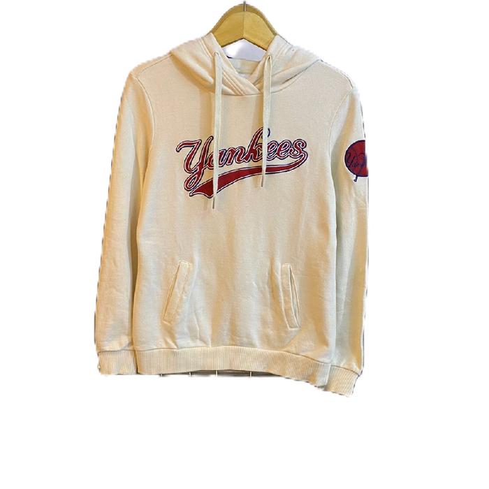 Hoodie MLB Yankeess Cream Bordir