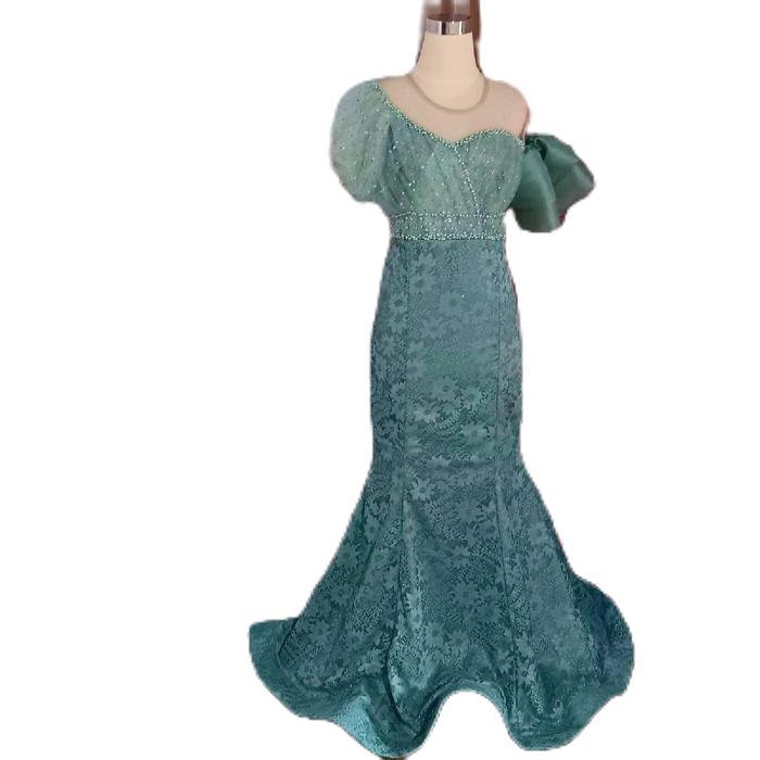 Gaun pesta gaun cantik gaun nyanyi gaun singer Wanita Panjang Natal Formal