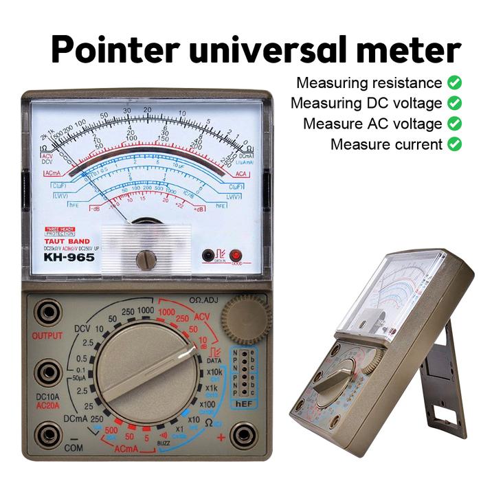 NEW KH965 Pointer Multimeter AC/DC Display Electrical Tester AC DC Voltage Current Resistance Electr