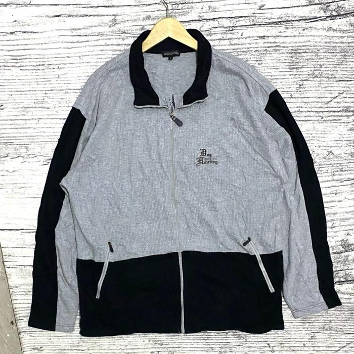Sweatshirt crewneck cn zipper ziper sweter casual vintage 90s bigsize oversize abu hitam Dog Hunting