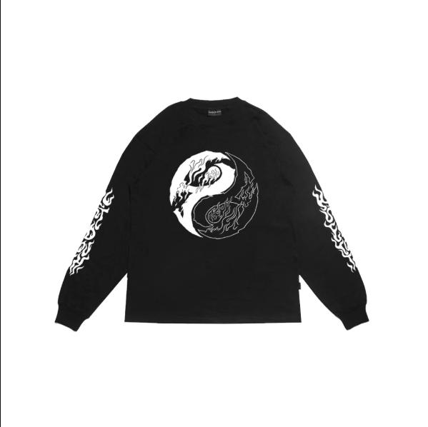 HUSTED KAOS LENGAN PANJANG BALANTOS BLACK LONGSLEEVE