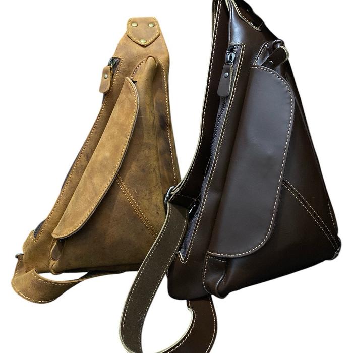 waistbag samosa kulit sapi asli