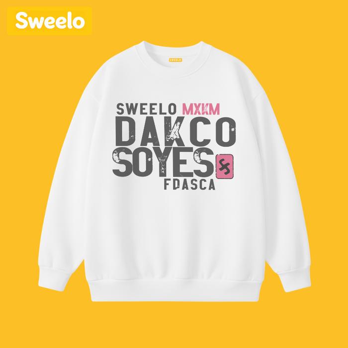 SWEELO Sweater Crewneck Oversize Korea Premium Pria Baju Atasan Wanita Dakco Soyes style Adem nyaman