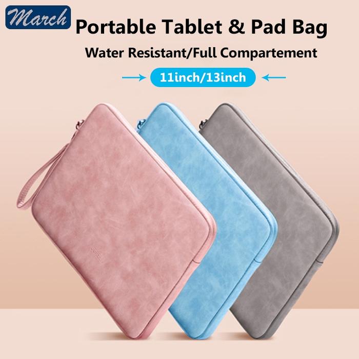 Tas Tablet Pelindung Kulit PU Sleeve Pouch Portable Tas Tablet Waterproof For Samsung/Xiaomi/iPad/I