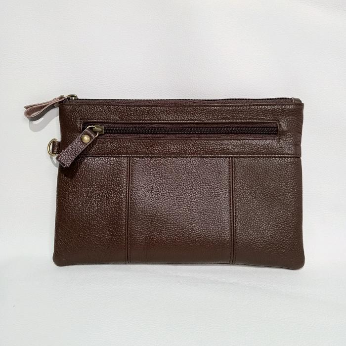 Original-Hand bag kulit asli pria-wanita-clutch-tas tangan premium - Biru