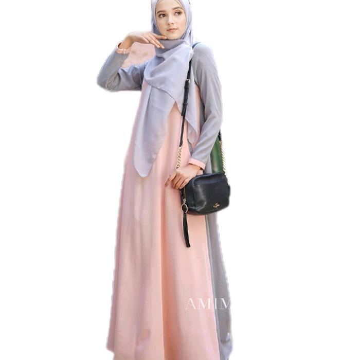 AMIMA NEW ZAHWA DRESS MISTY ROSE GAMIS ONLY BHN Lady Zara anti lecek