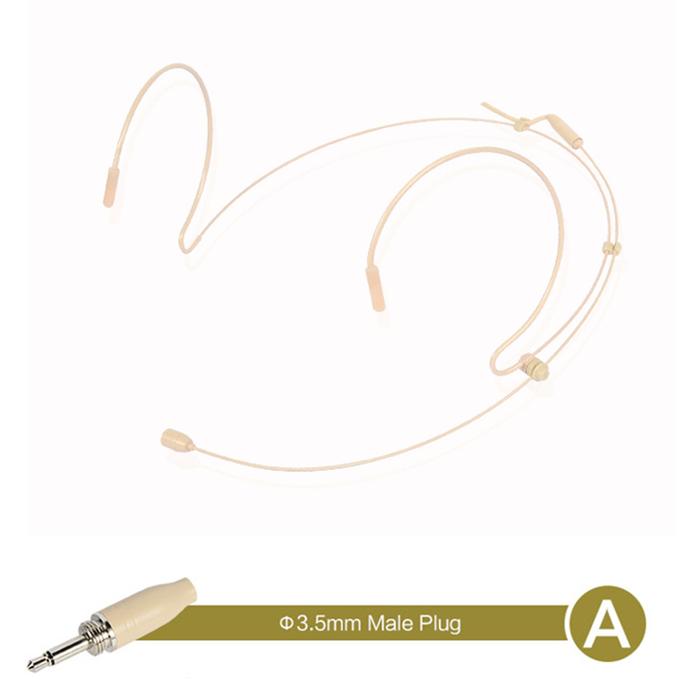 Headworn Headset Mic 100-20KHZ Beige For Shure Wireless
