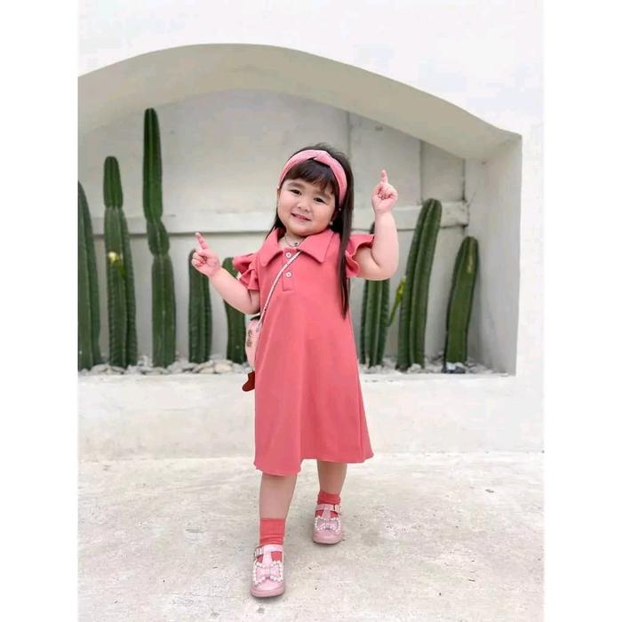 macaron dress, dress anak perempuan
