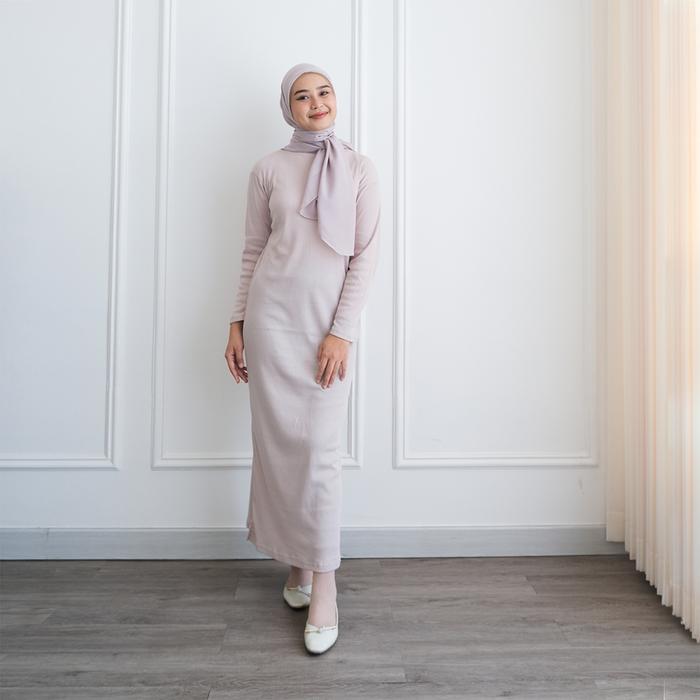 YEPPUOUTFIT - Anzel Inner Dress Lengan Panjang | Turtleneck Basic Rib Dress Stretchy Comfy