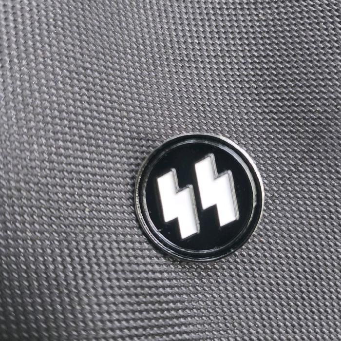 WW2 WWII Reproduction Pin Algemeine SS German Waffen SS Army Metal Cap Emboss Badge
