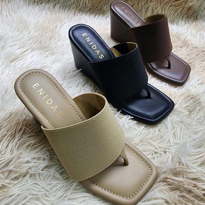 ENIDAS Sendal Wedges Jepit Kode 2040 - Sandal Wanita dengan Desain Elegan dan Nyaman