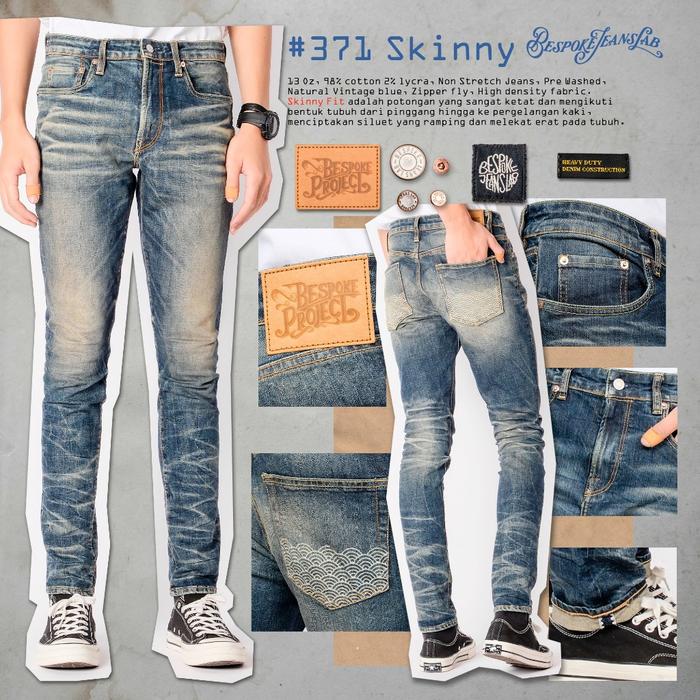 (PROMO BEST SELLER) Bespoke Project - Celana Jeans skinny pria Denim No.371