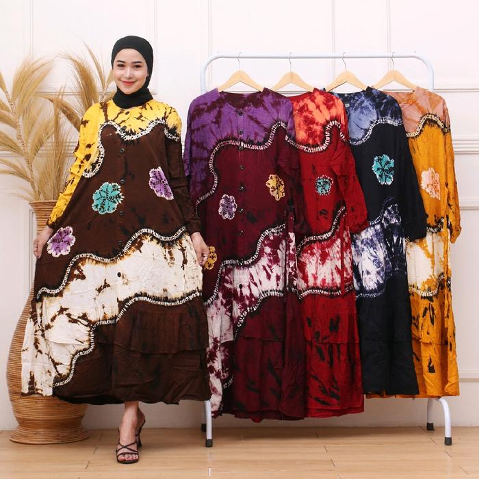 Gamis twill ori Sasirangan premium busui jumbo Wanita Muslim Dewasa Dress Mewah Syari Cantik lengan 