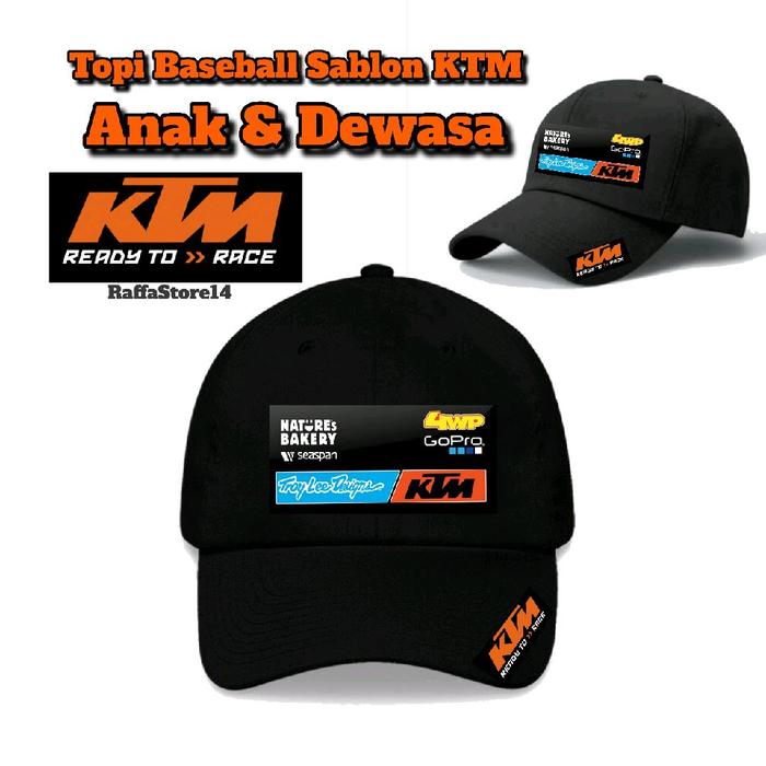 Topi Baseball Anak & Dewasa Motif Sablon Kasual Fashion Racibg Team KTM Terbaru Viral