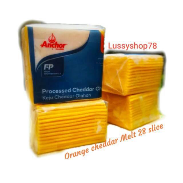 Anchor Slice Orange 28slc Keju lembaran burger meleleh