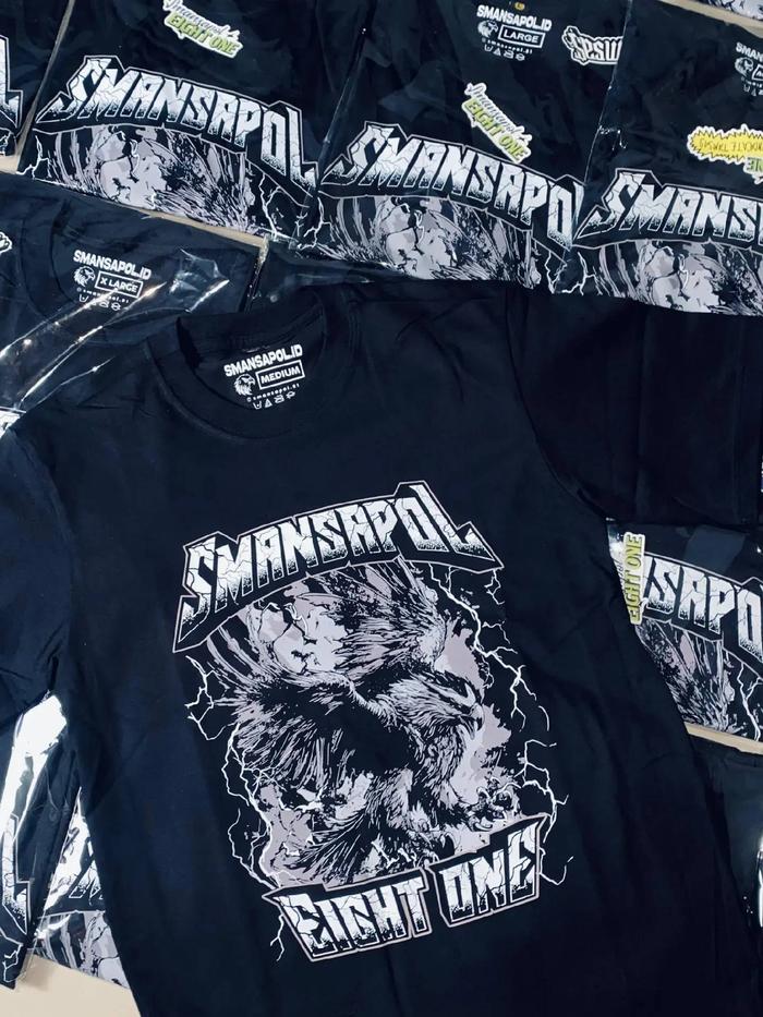 Kaos Distro Pria Wanita Desain Elang Perkasa, T-Shirt Street Style Kece Buat Pecinta Musik & Motor