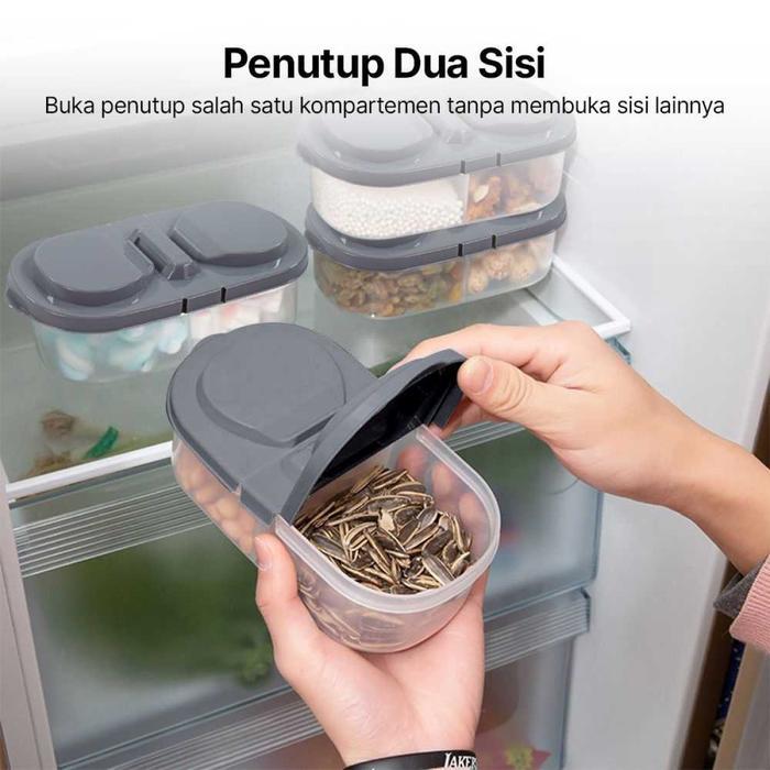 Wadah Makanan Plastik Food Storage Container Flip Top Lid KN073