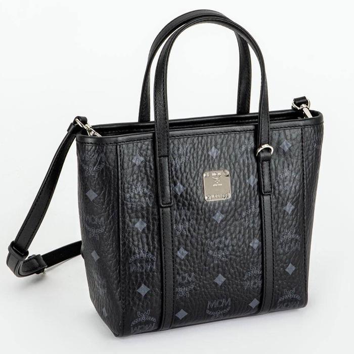 READY MCM TONI VISETOS MINI TOTE BAG BLACK