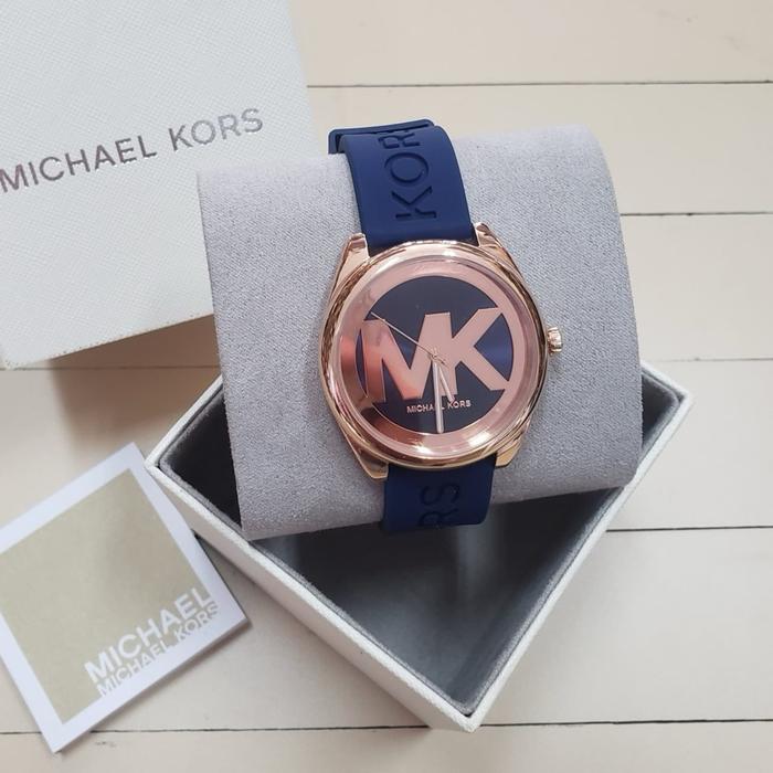 Jam Tangan MK7140 Women’s Watch Jan silicon navy. rosegold.40mm
