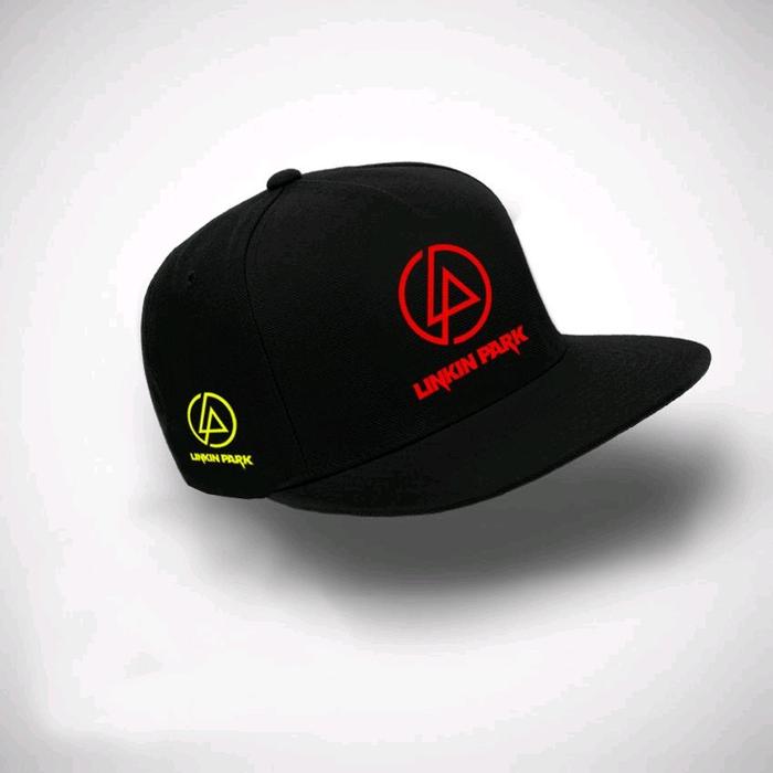 Topi SNAPBACK Distro Logo LP KUNING MERAH Original branded impor premium pria wanita kasual termurah