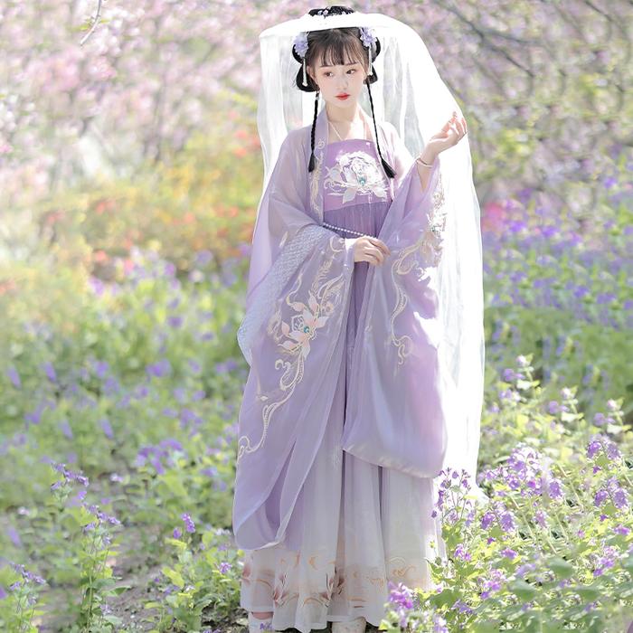 Purple Summer Hanfu Women's Tang Dynasty Chinese Traditional Dress