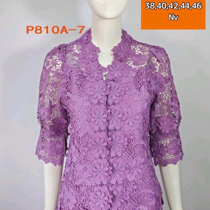 Blus Pink Butik Hoki Motif Bunga Kancing Depan
