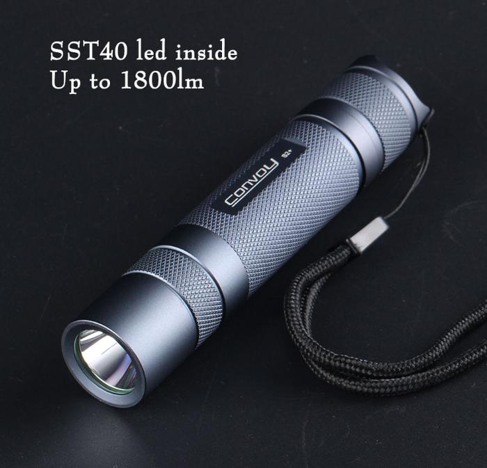 Gray Convoy S2 + SST40 1800lm 5000K 6500K Manajemen Perlindungan Suhu