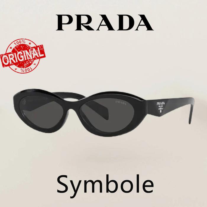 100% Original -- Kacamata Hitam PRADA Sunglasses Kacamata Anti uv Untuk Kacamata Wanita Symbole 613