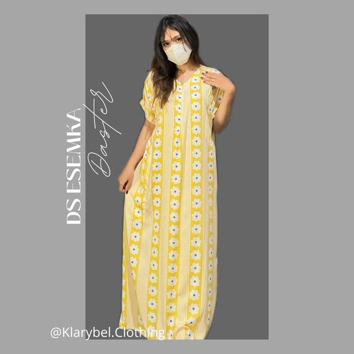 Daster panjang wanita kekinian klarybel.clothing dress Ds esemka rayon busui friendly | baju tidur d