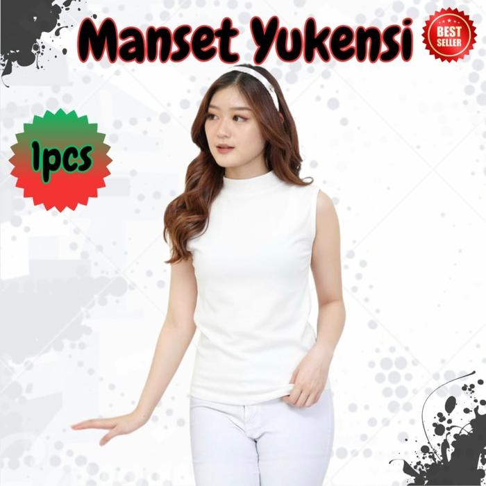 Yukensi Baju Manset - Puntung Tanpa Lengan Leher Bahan Kaos pe Rayon Kerah Melar Nyaman Dipakai Panj
