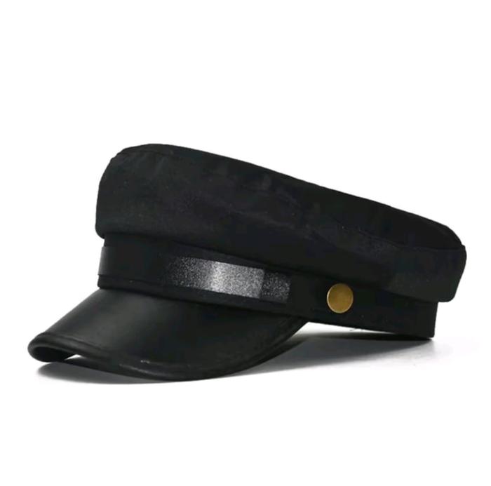 Topi Pria terbaru- Sailorman Army-Topi Pelaut- Leather Cap- Cadet Military-topi Ariel-Korean style D