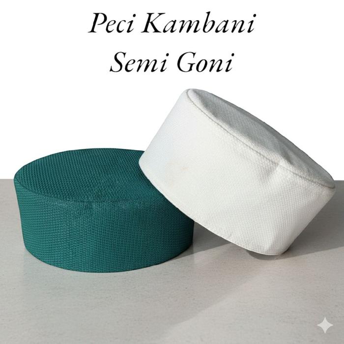 Peci Kopiah Songkok Putih Polos / Peci Songkok Hijau Polos / Songkok Rajut Pria Dewasa / Peci Goni