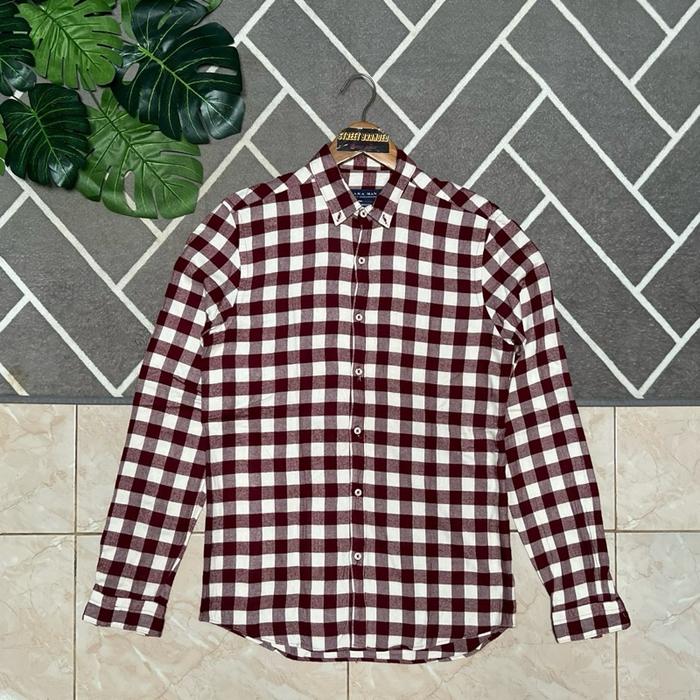 Zara Man Flannel Shirt | Flanel Shirt Zara | Kemeja Zara | Kemeja Flannel Zara | Kemeja Flannel Zara