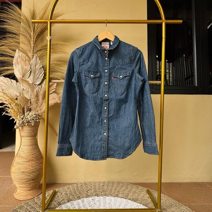 KEMEJA DENIM LEVIS KANCING BATU XS ORIGINAL